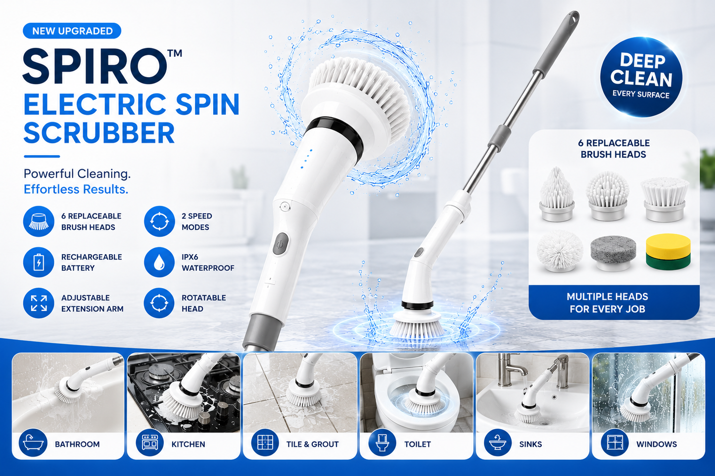 Spiro™ Electric Spin Scrubber